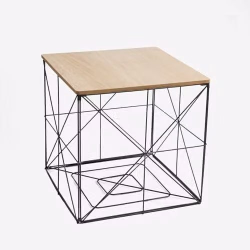 OHS Large Square Storage Coffee Side Table with Folding Lid in Black or Brown, W/D/H: 38 x 38 x 38 cm – 4