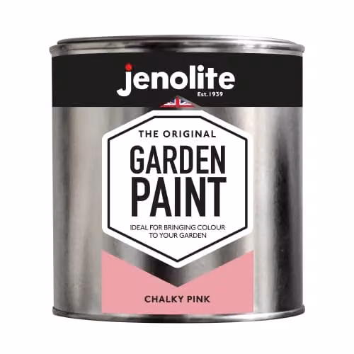 JENOLITE Weatherproof Matt Garden Paint in Chalky Pink, 1 Litre
