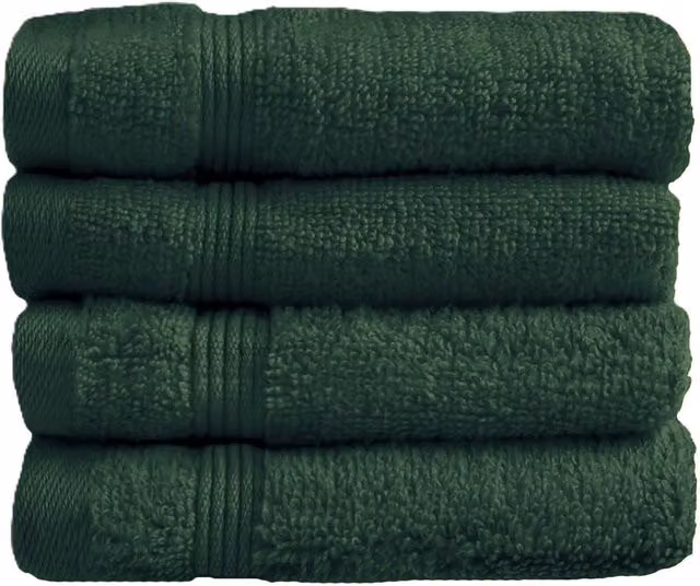 Allure Bath Fashions Luxury Egyptian Cotton Face Cloths, Pack of 4, Green, W/D/H: 30 x 30 x 30 cm – 1