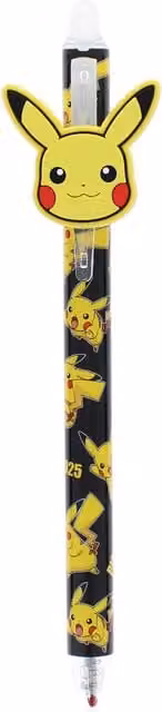 Pokémon Pikachu Erasable Gel Pen in Black and Multicolour