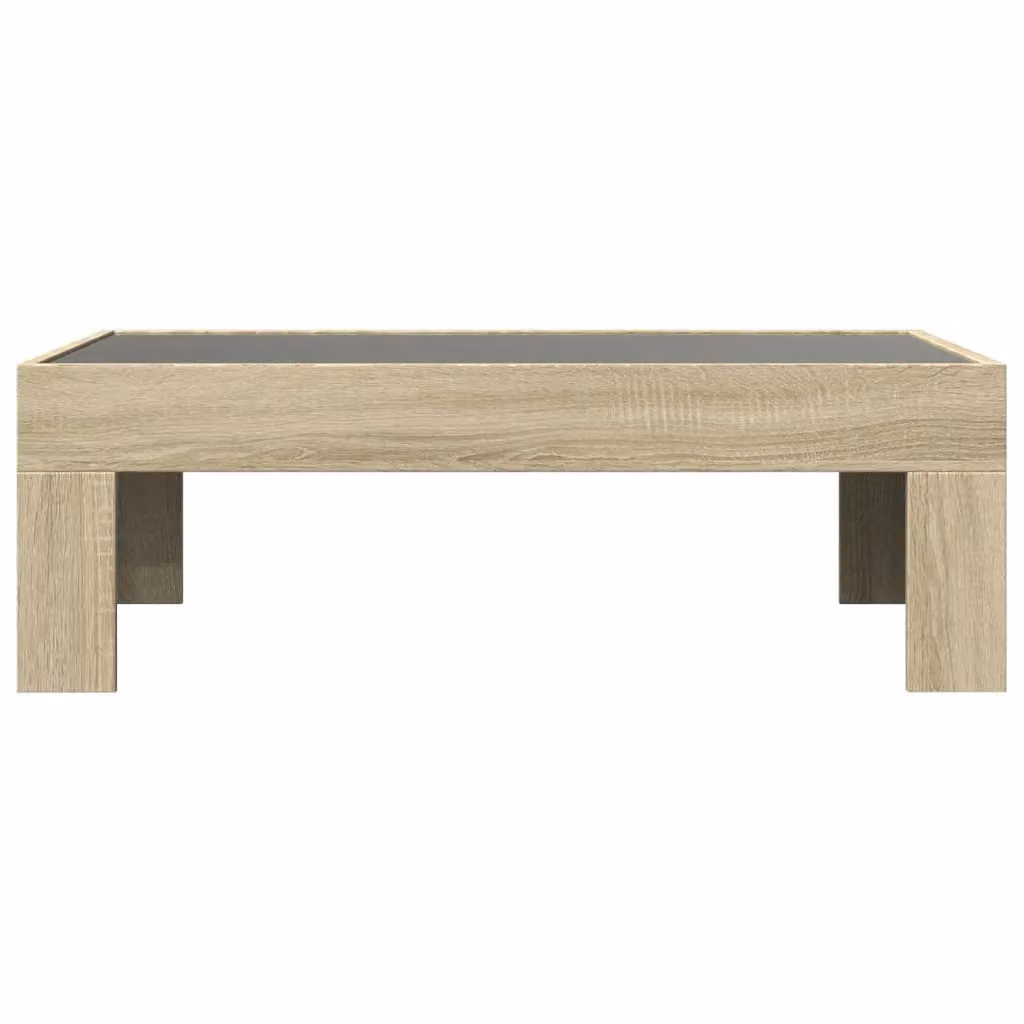 Berkfield Home Infinity LED Coffee Table in Sonoma Oak Brown, W/D/H: 90 x 50 x 30 cm – 3