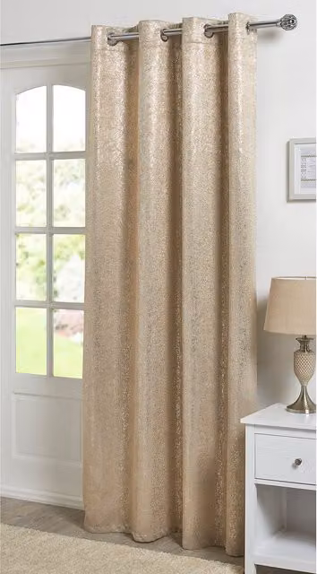 Divante Stardust Blackout Eyelet Fabric Panel in Gold, Black and Orange