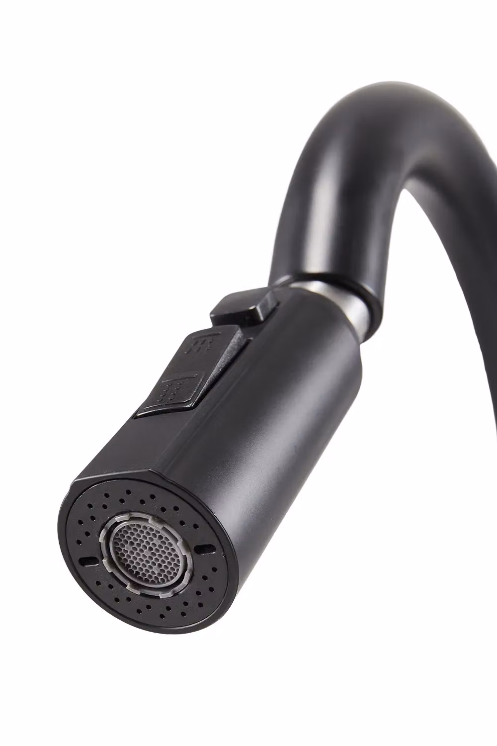 Living and Home Matt Black Stainless Steel Kitchen Faucet with Pull-out Sprayer and Spray Function – 5