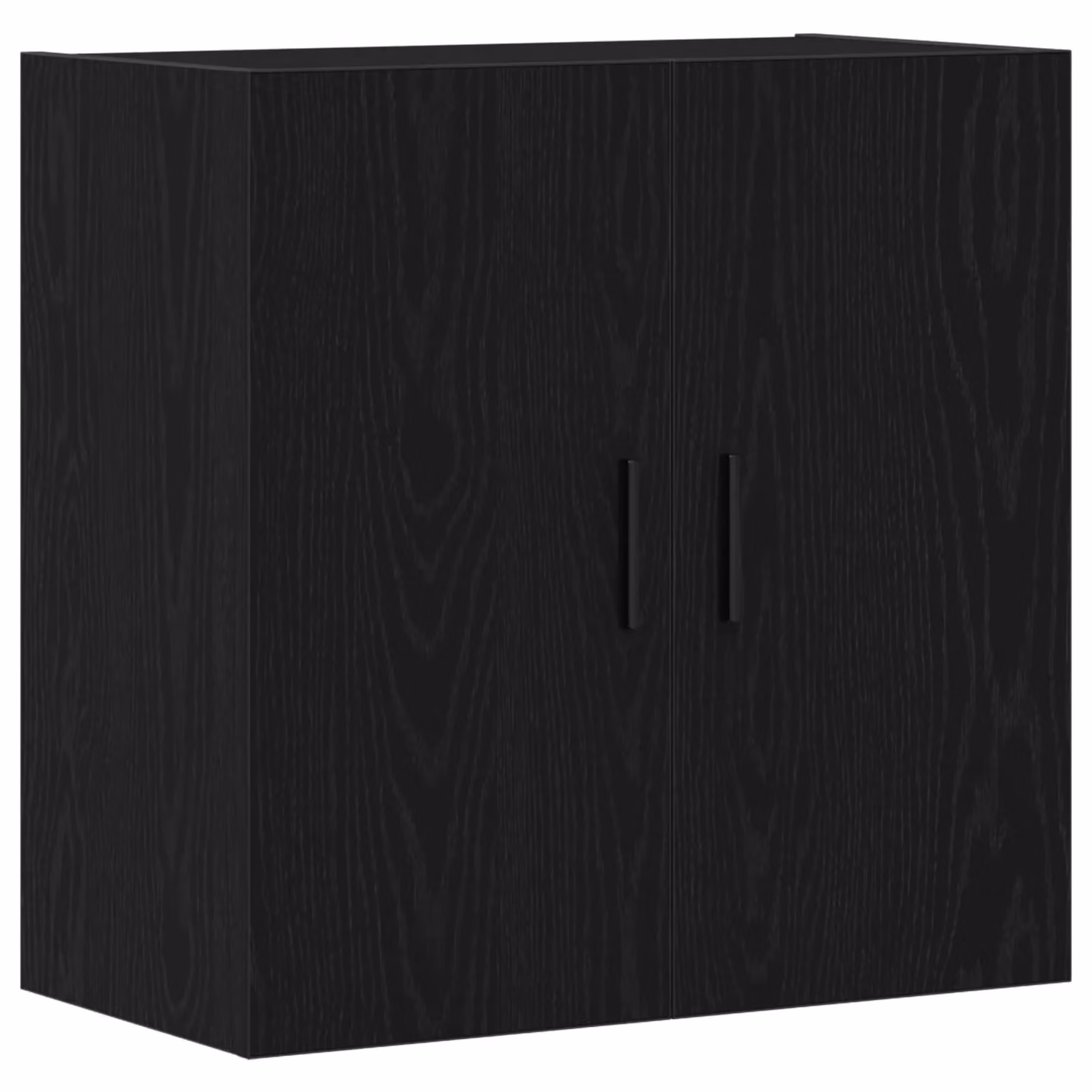 Berkfield Home Black Oak Wall Cabinet with Hinged Doors and Internal Shelves, W/D/H: 60 x 31 x 60 cm – 2