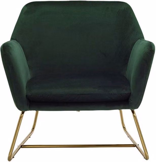 LPD Charles Racing Green Velvet Fabric Armchair W75.5 x D66 x H76.5 cm – 2