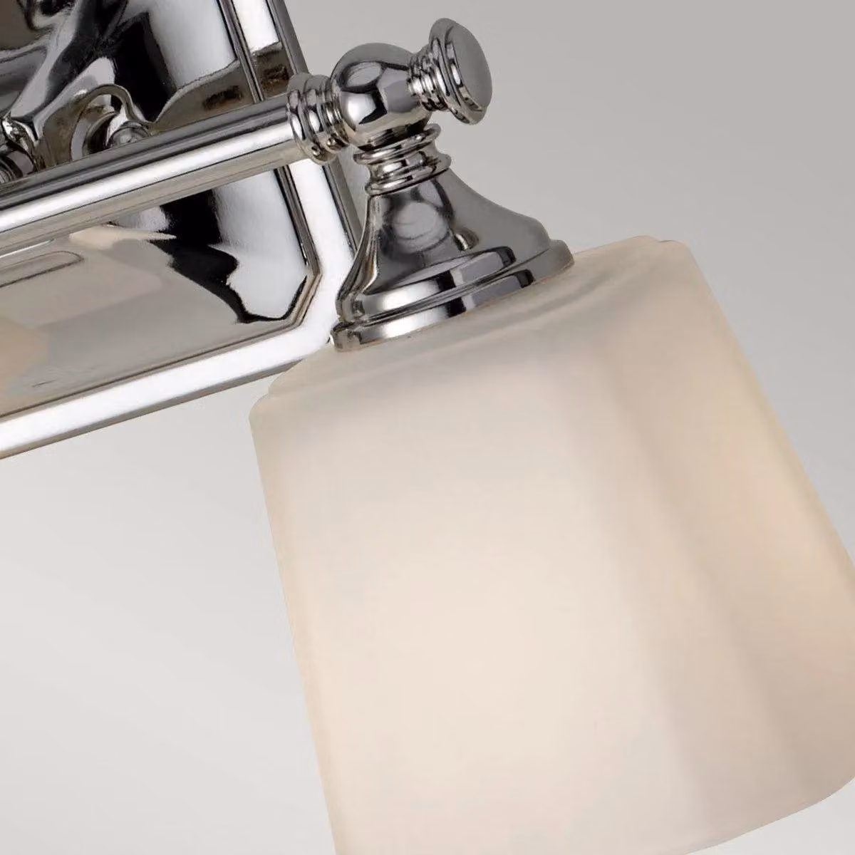Netlighting Concord 2 Light Bathroom Over Mirror Light in Polished Chrome and Grey, IP44, G9 – 3