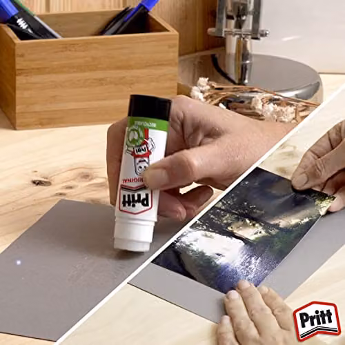 Pritt Glue Stick for School and Craft, Transparent and White, 5 x 11 g – 6