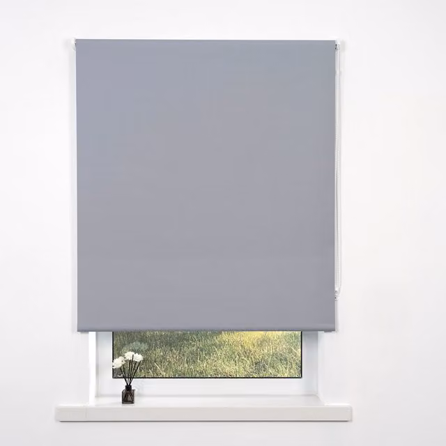 Divante Plain Blackout Roller Blind in Cloud Grey, Width: 60 cm