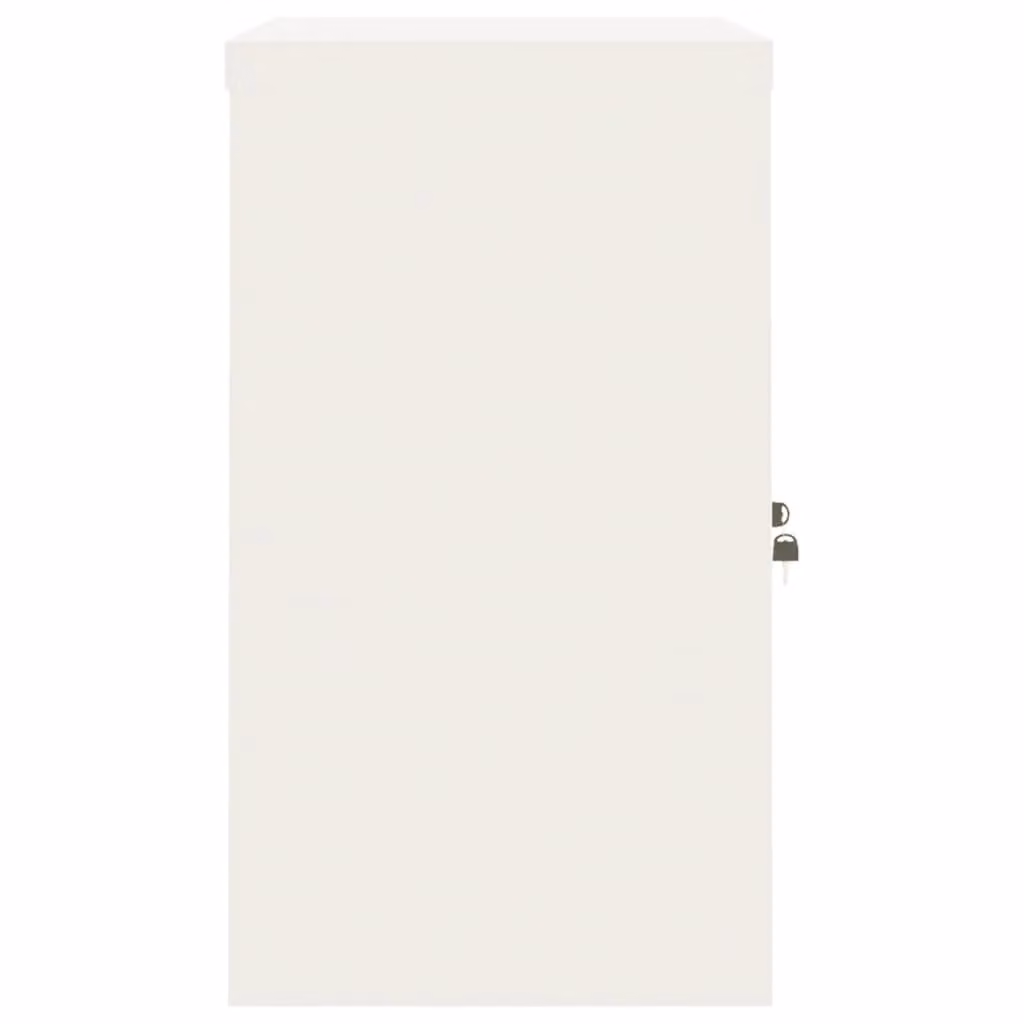 Berkfield Home White Steel File Cabinet with Hinged Doors and Adjustable Shelves, W: 90 cm, D: 40 cm, H: 70 cm – 2