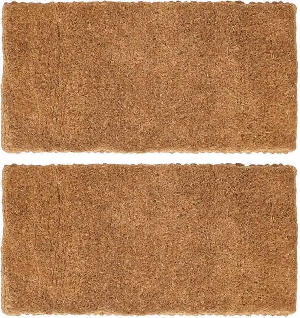 Nicola Spring Premium Handmade Coir Door Mats, Pack of 2, Brown, W: 120 cm, D: 60 cm