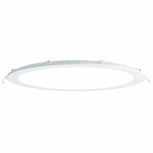 Loops Ultra-Slim Round Flush Ceiling Light, 24W Cool White LED, 4000K, 1700 Lumen, White, Diameter: 300 mm