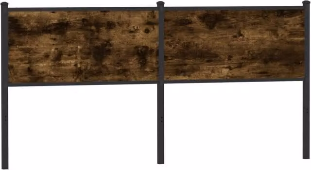 Berkfield Home Smoked Oak Headboard in Brown, Engineered Wood and Metal – 1