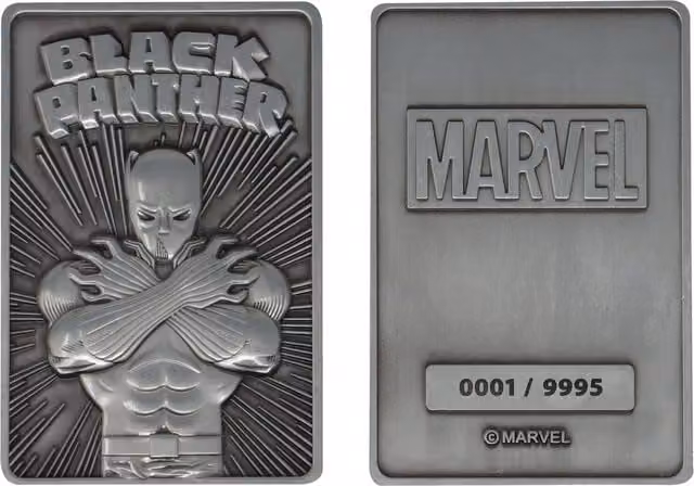 Marvel Limited Edition Black Panther Collectible Metal Tabletop Ingot in Black, Silver and Multicolour