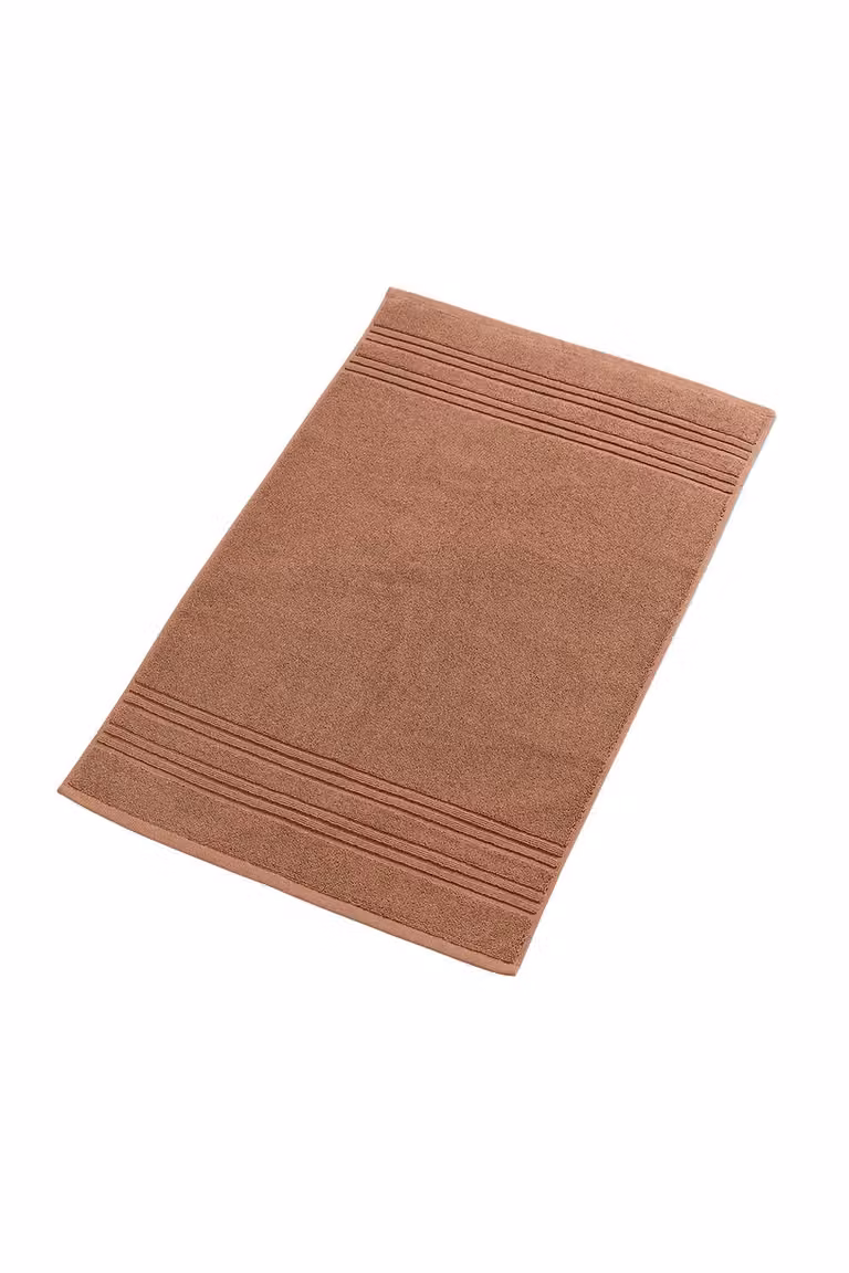 CHRISTY Serene Soft Tone 100% Combed Cotton Bath Mat in Light Brown