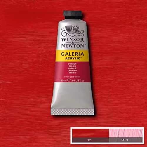 Winsor & Newton Galeria Acrylic Paint, Crimson, 60 ml – 3