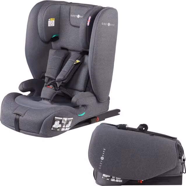 Cozy N Safe Cygnus i-Size Foldable Child Car Seat with ISOfix, Grey