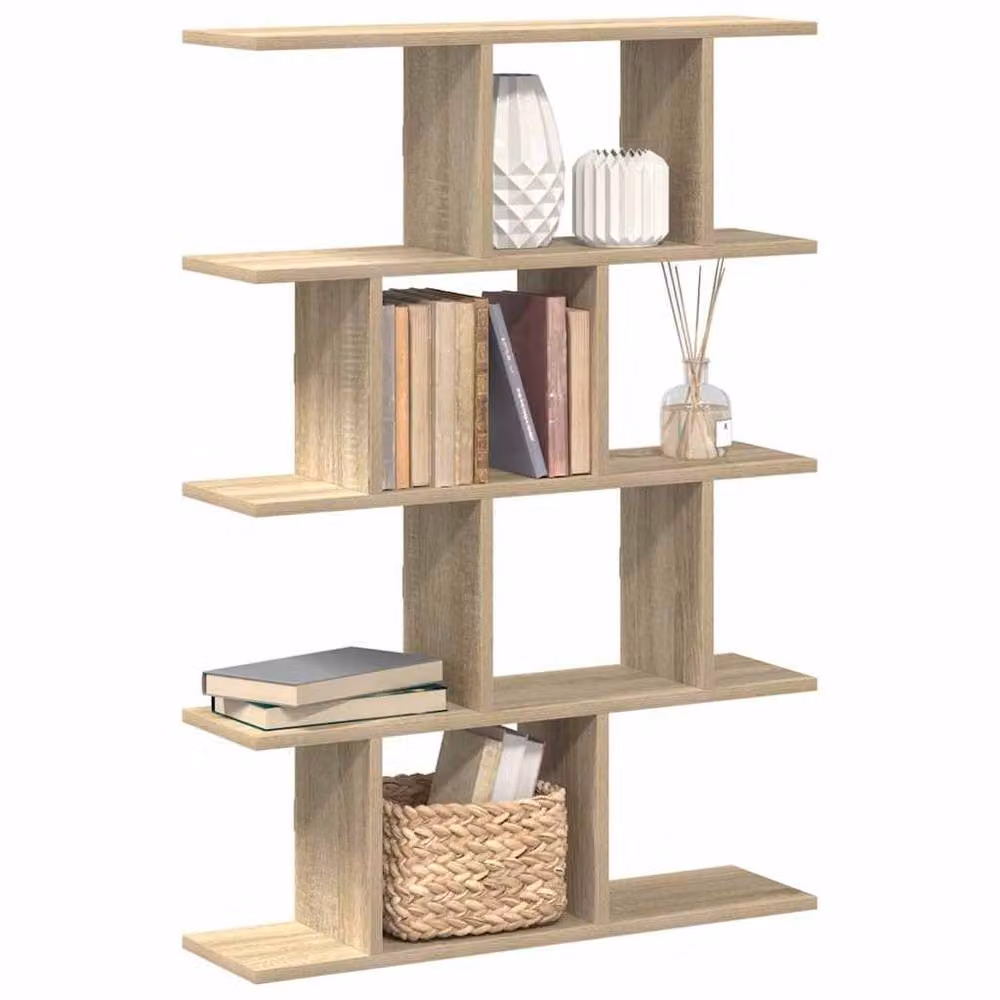 Berkfield Home Wall Mounted 12 Compartment Cube Shelf in Sonoma Oak Light Brown