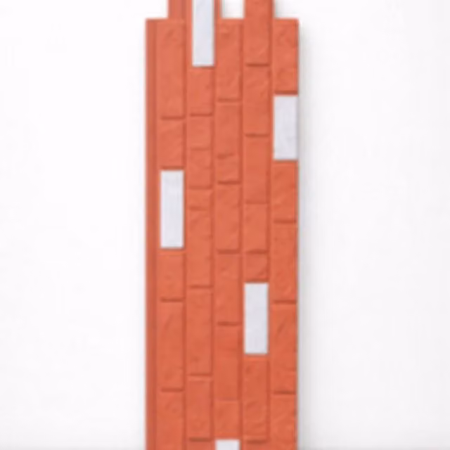 ENER-J Mixed Red and White Brick Hard PU Wall Panel Pack of 2, W: 116 cm, H: 30 cm, D: 2.5 cm