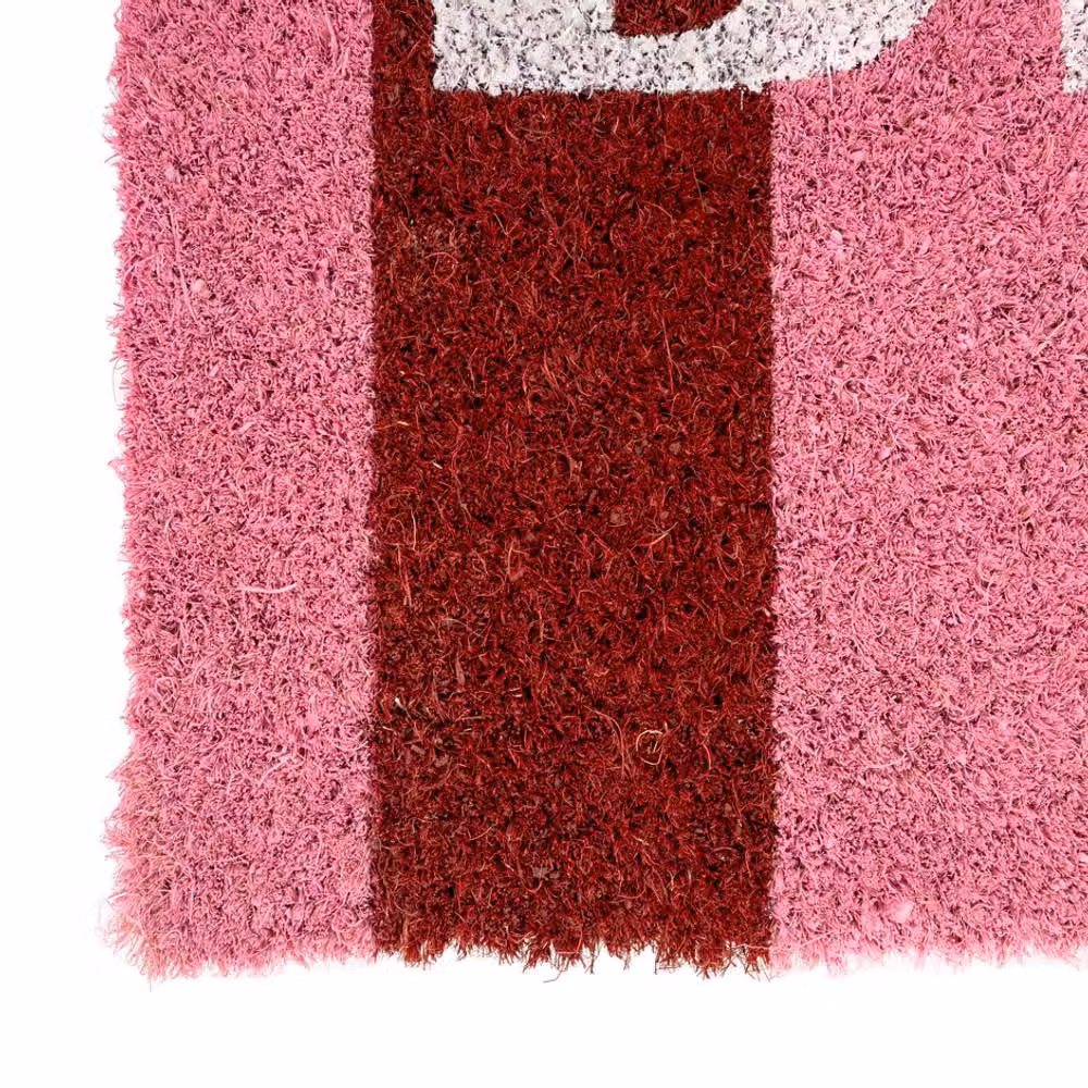 Kukoon Christmas Coir Front Door Mat in Pink, W 45 cm x L 70 cm – 5