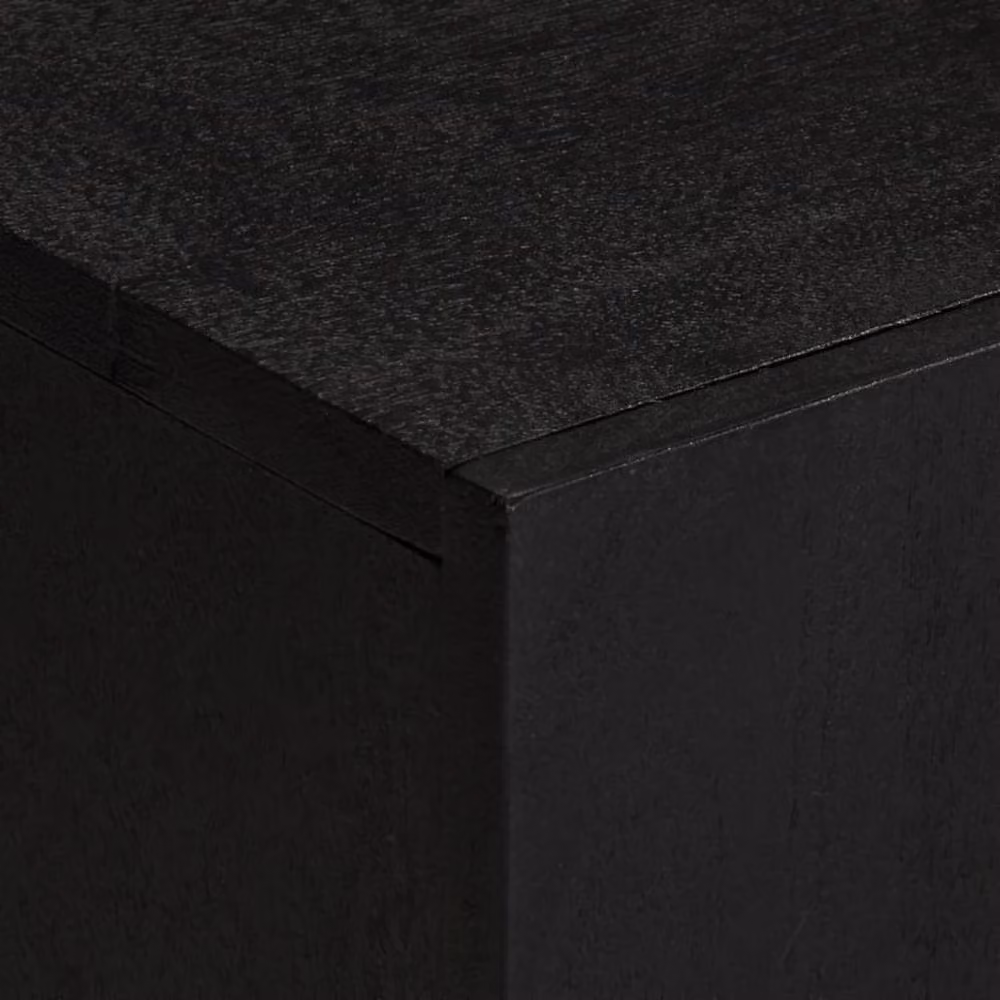 Berkfield Home Modern Black TV Cabinet in Engineered Wood W/D/H: 105 x 33 x 46 cm – 4