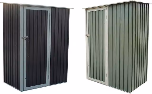 Charles Bentley Grey Metal Single Door Storage Unit W/D/H: 91.44 x 91.44 x 143.25 cm