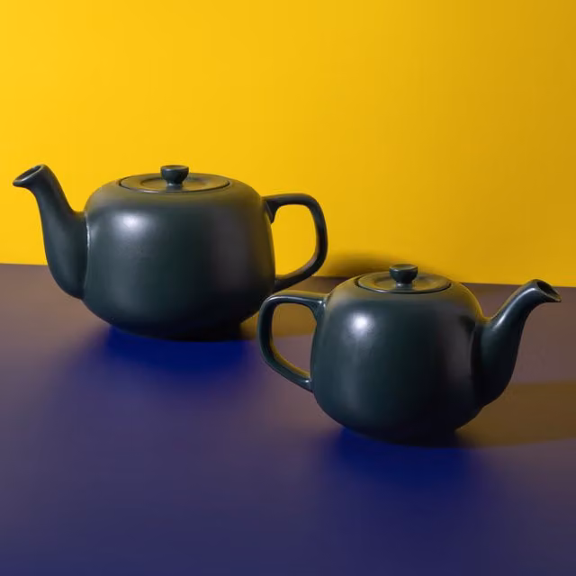 La Cafetire Classic Ceramic Teapot, Green, 600ml
