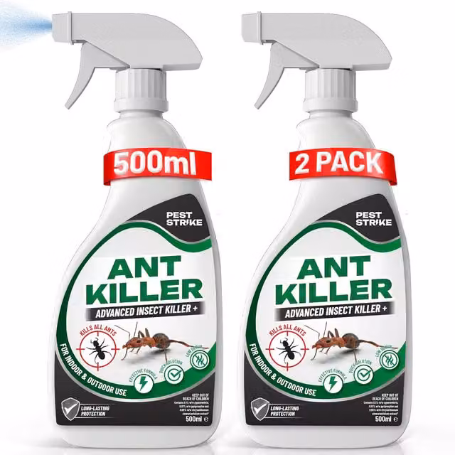 Pest Strike Ant Killer Spray for Indoor and Outdoor Use, Green and White
