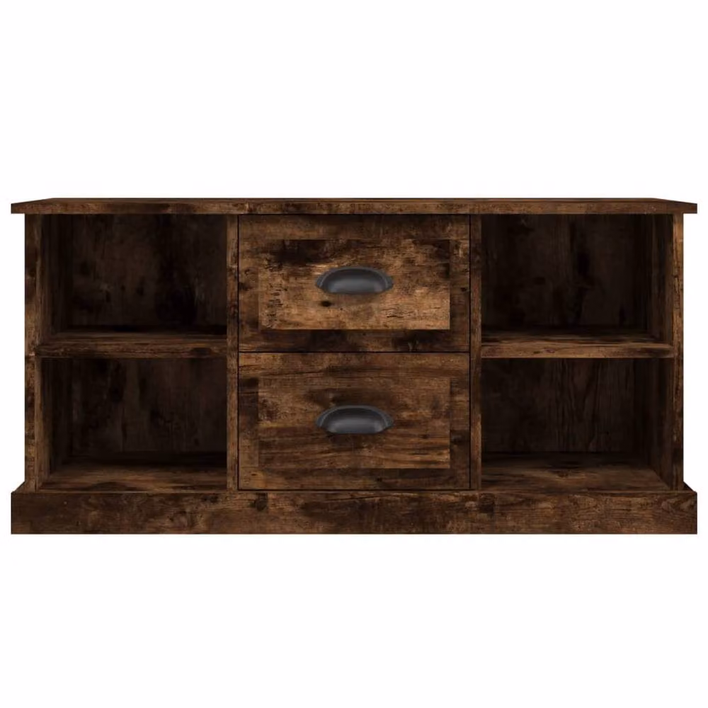 Berkfield Home Smoked Oak TV Cabinet in Brown, W/D/H: 99.5 x 35.5 x 48 cm – 4