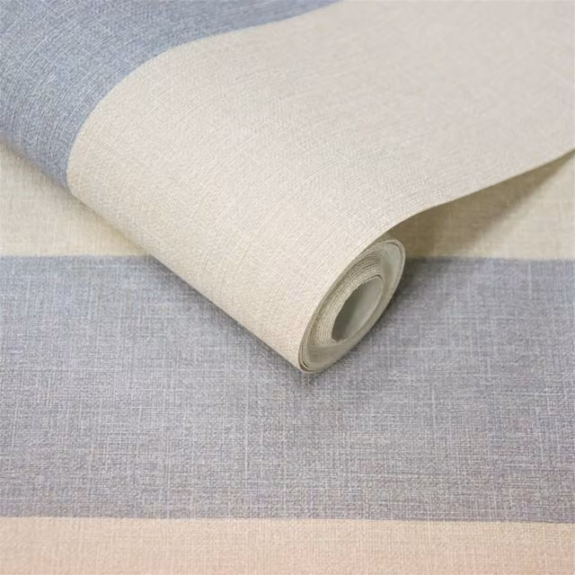 Grandeco Blue Striped Scrubbable Wallpaper Roll