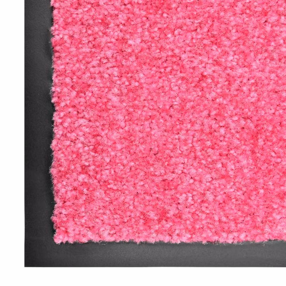 Berkfield Home Washable Non-Slip Pink Doormat W: 40 cm, D: 60 cm – 3