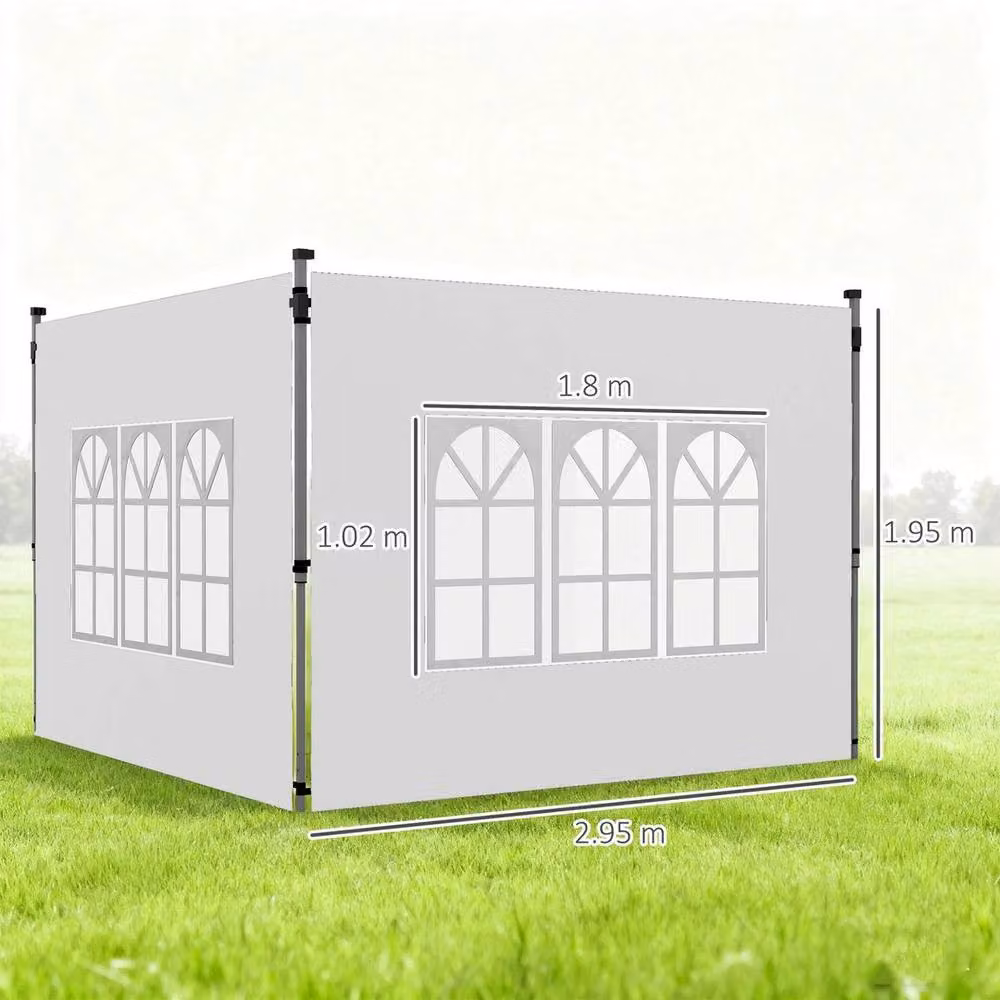 EONLION White Pop Up Gazebo Side Panels, Width: 100 cm – 2