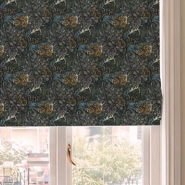 HOUSE Llewelyn-Bowen Hedgerovia Tropicana Printed Velvet Made To Measure Roman Blind in Multicolour Floral Design