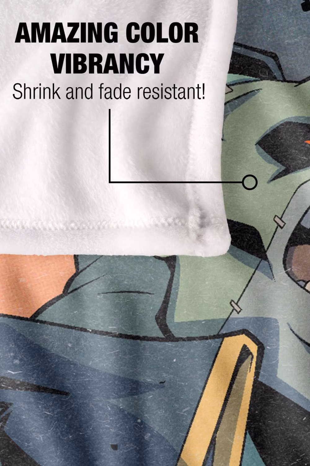 Warner Bros. Creature Commandos Eric Frankenstein Super Soft Silky Touch Throw Blanket, Multicolour, Extra Large – 5
