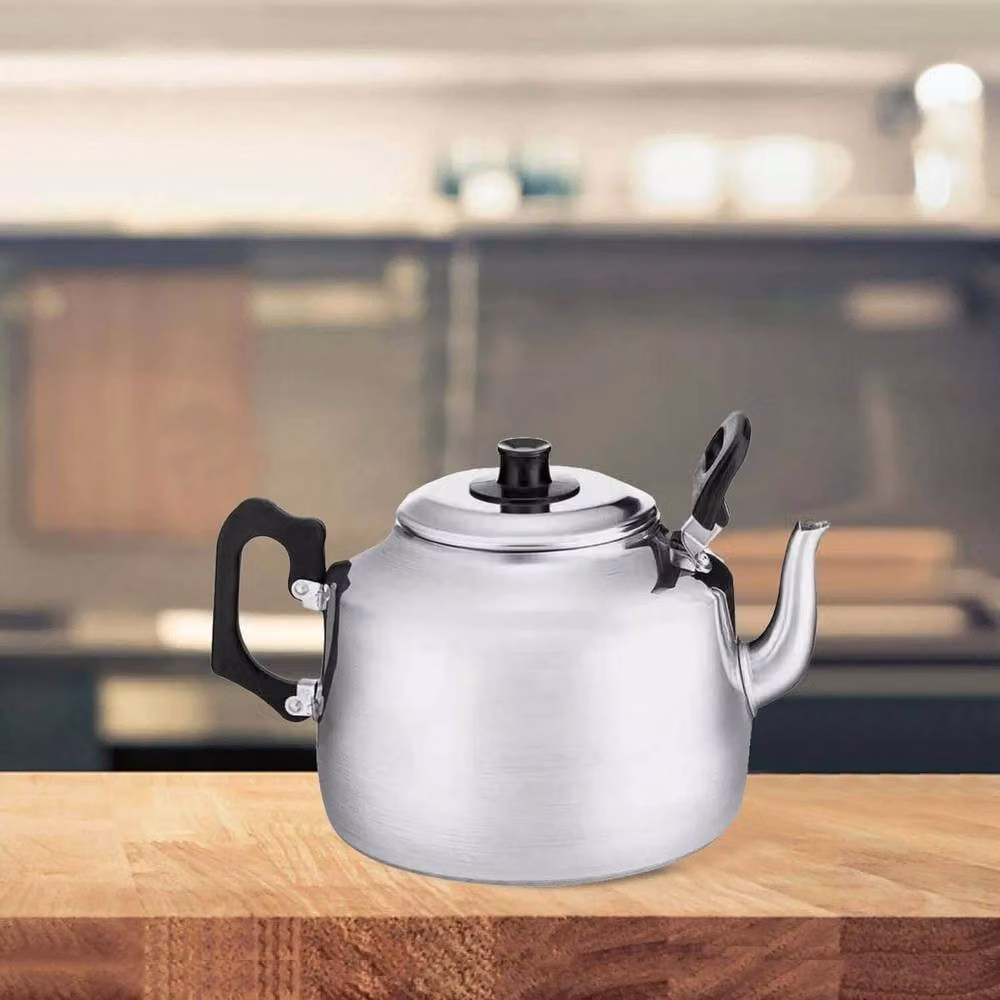 EONLION Silver Aluminium 6 Pint Catering Teapot Kettle with Drip Free Spout – 4