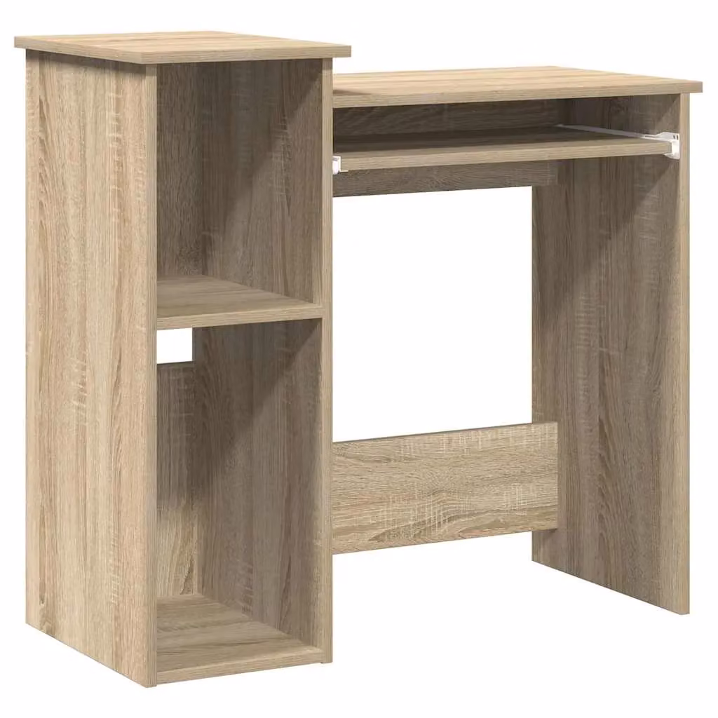 Berkfield Home Modern Computer Desk with Shelves in Sonoma Oak Brown, W/D/H: 84 x 40 x 78 cm – 2