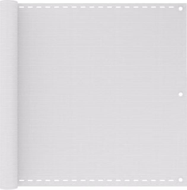 Berkfield Home White HDPE Balcony Screen W: 90 cm, L: 500 cm