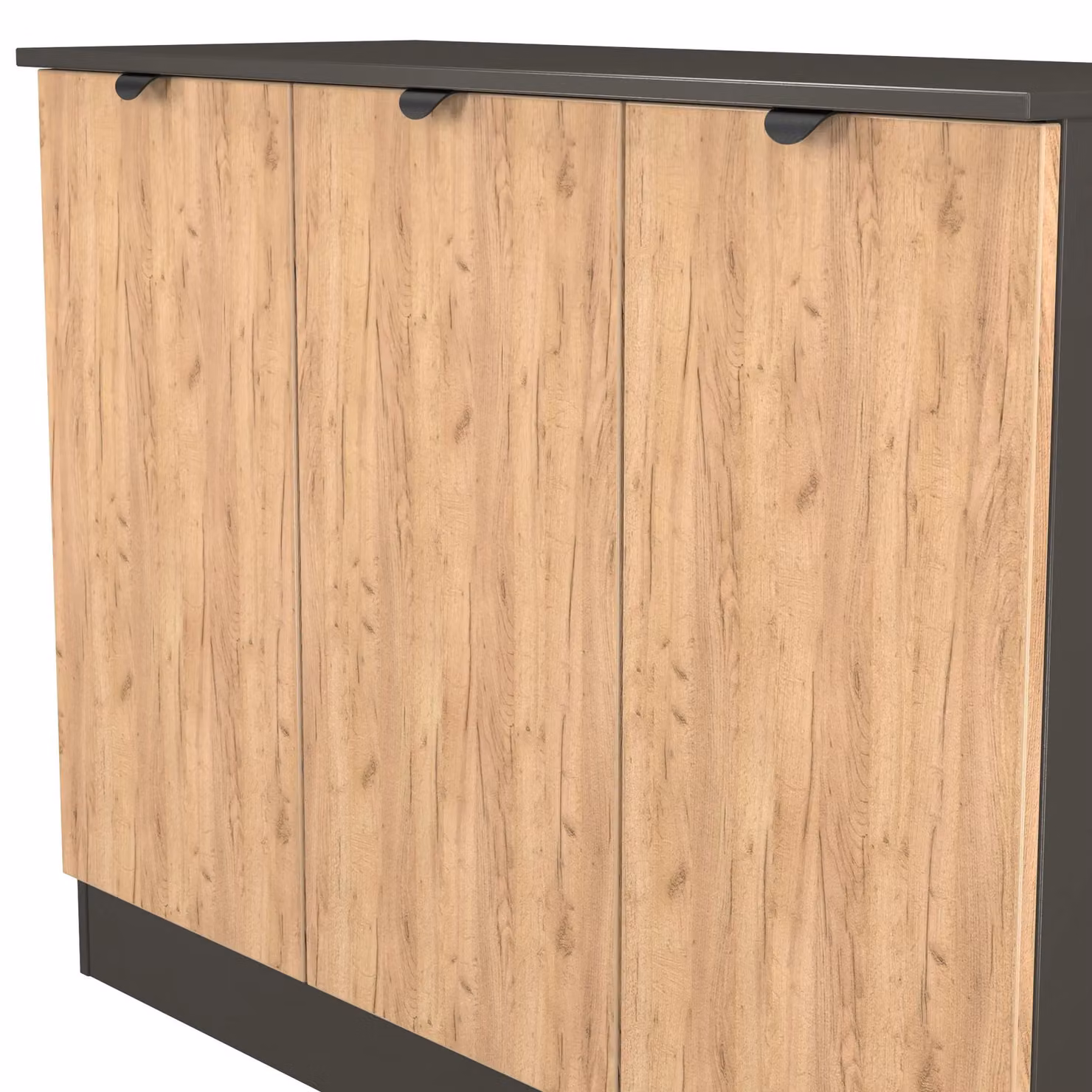 Ready Assembled 2 U Norway 3 Door Sideboard in Dark Grey – 3