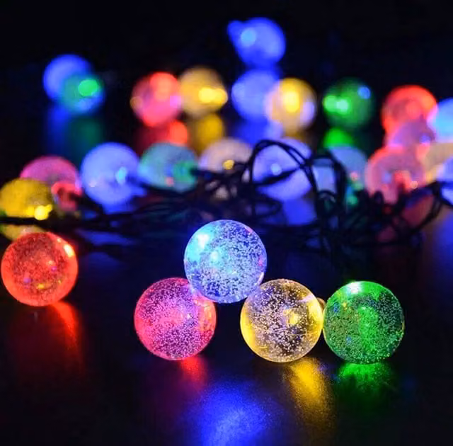 VOGREX Retro Multicolor LED Solar Sphere Light with 100 LEDs and Dusk Sensor – 1