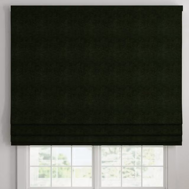ANTE DECOR Altro Made To Measure Blackout Roman Blind in Bottle Green