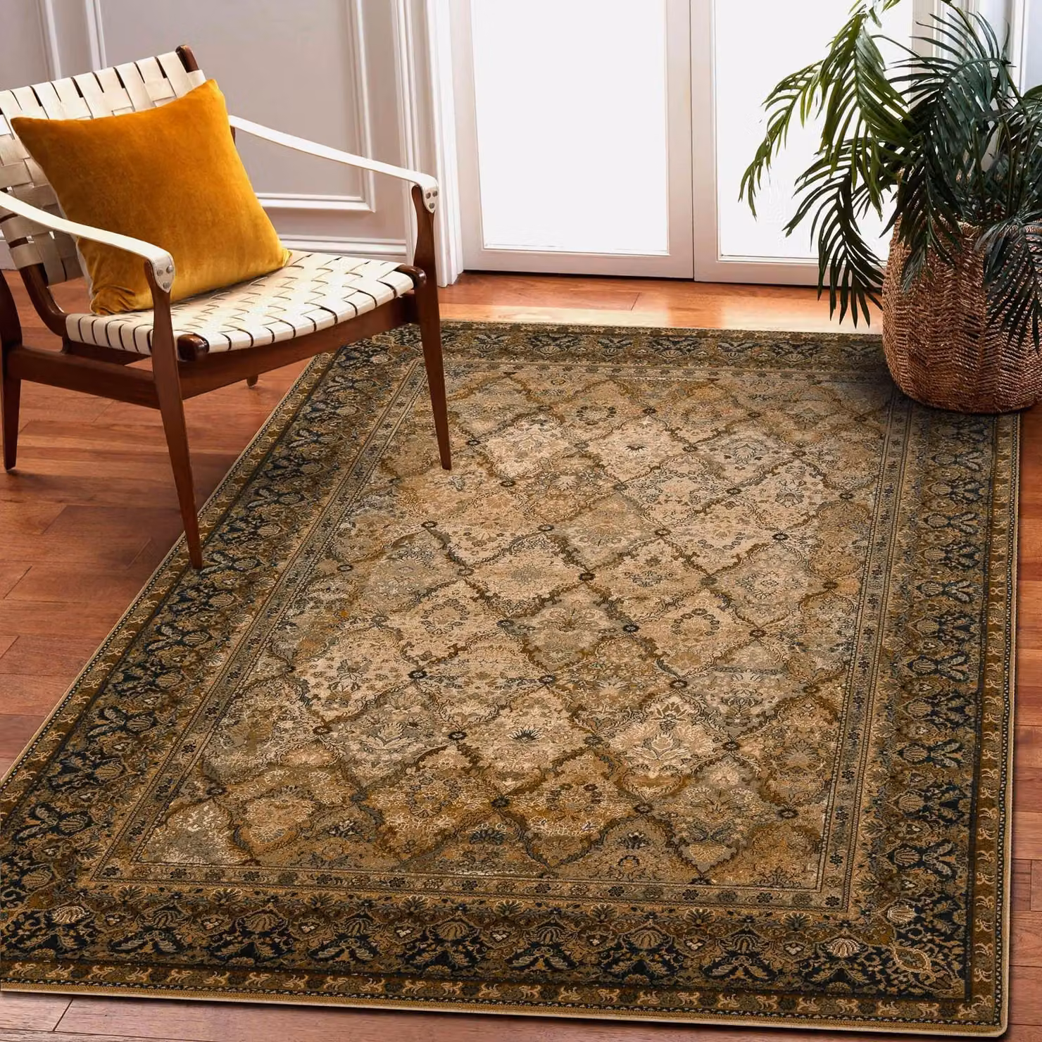 RugsX Superior Wool Ornament Rug in Beige, W/D: 170 x 235 cm – 3