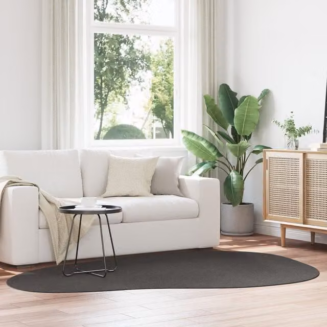 Berkfield Home Huarte Short Pile Soft and Washable Rug, Anthracite, W: 160 cm, L: 230 cm