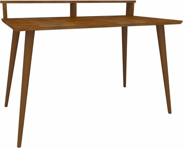 Destina Home Zephyr Solid Wood Computer Desk in Oak Brown
