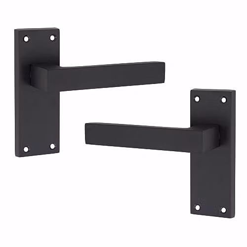 Golden Grace Victorian Delta Door Latch Handles in Matt Black, 4 Sets – 3