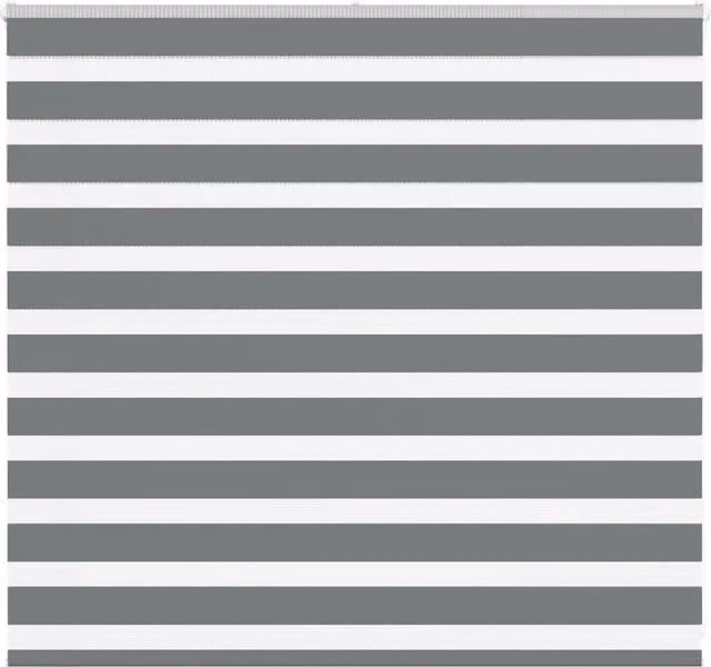 Berkfield Home Zebra Day and Night Blind in Grey Polyester, W: 155 cm, H: 100 cm