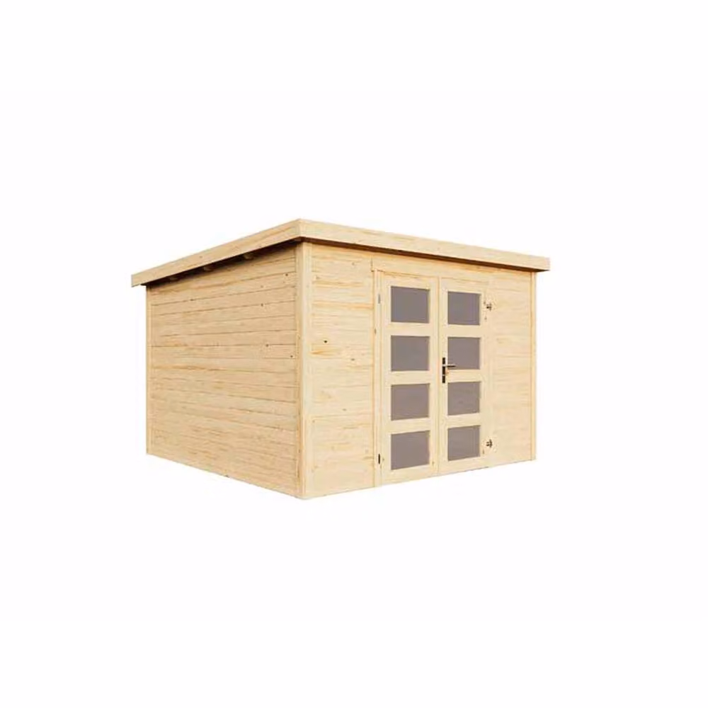 Lasita Maja Ltd Zambezi 7-Log Cabin Garden Room and Home Office in Beige, W: 324.8 cm, D: 324.8 cm, H: 210.9 cm – 2