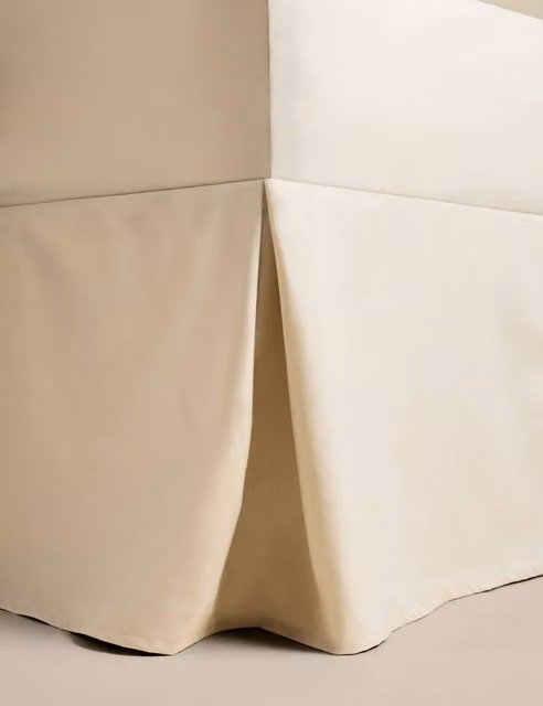 M&S Egyptian Cotton 230 Thread Count Percale Valance in Champagne