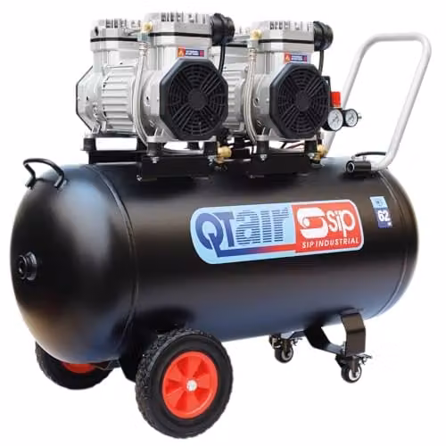 SIP QT Air Compressor Ultra Low Noise Oil-Free Direct Drive, Black, 100L, 2.2kW, 8 Bar, 116psi