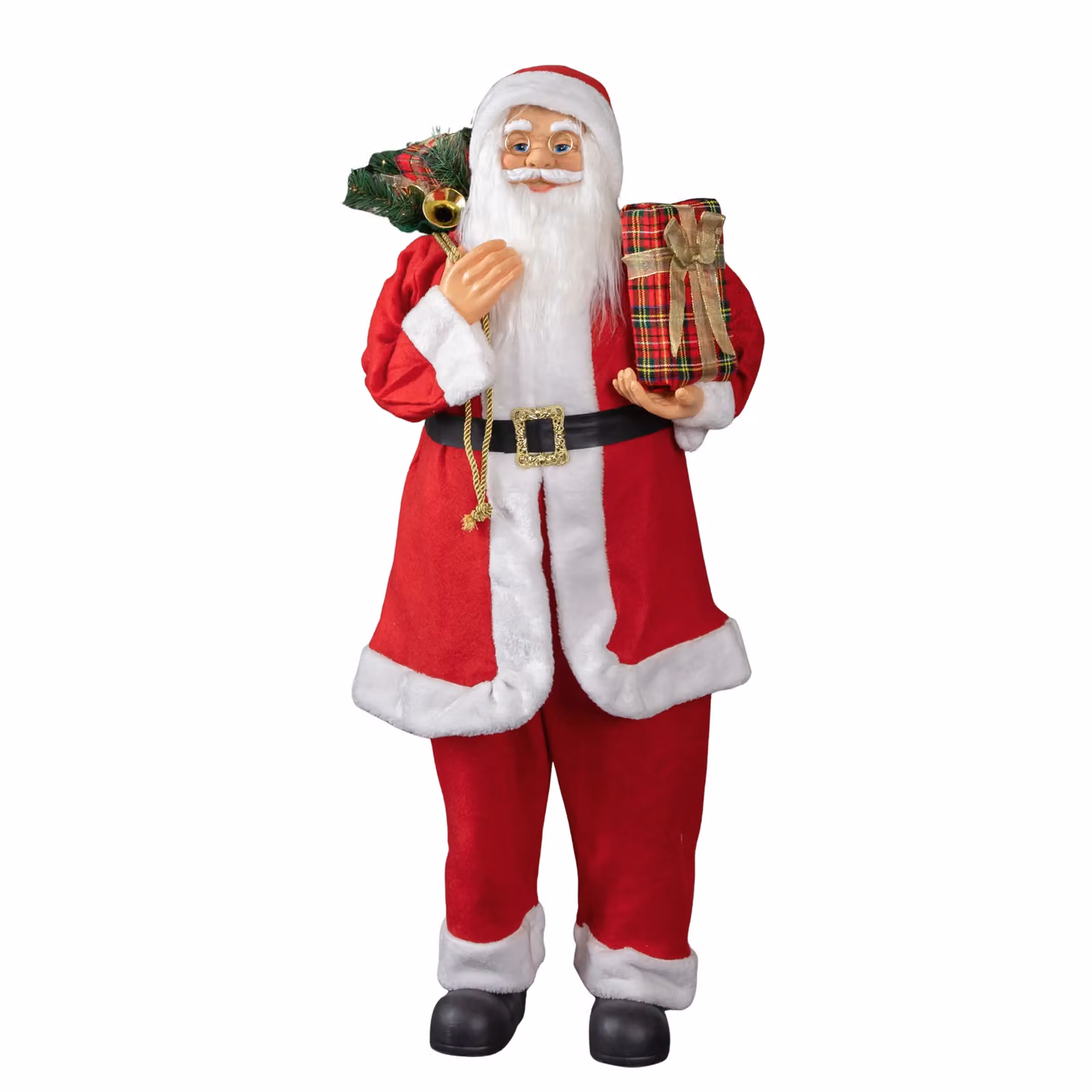 Samuel Alexander Classic Red Standing Santa Claus Christmas Decoration with Gift Sack, Height: 110 cm – 6