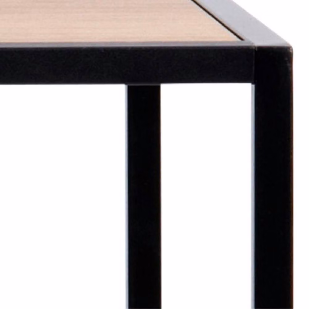 netfurniture Chelsea Industrial Bar Table with Black Metal Frame and Wild Oak Top – 3