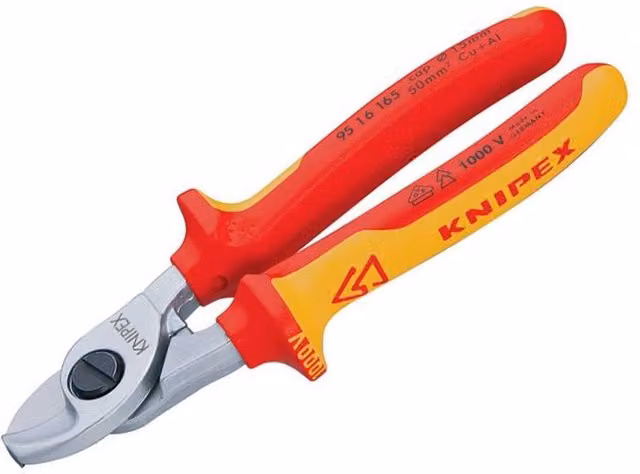 Knipex VDE Cable Shears in Red and Multicolour, 165 mm